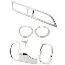 5 шт./компл. автомобильный Стайлинг из нержавеющей стали воздуховыпускное Отверстие Круглое покрытие интерьер Молдинги украшения Рамка для Kia Rio 4 K2