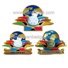 Индивидуальные Rotary International с лацканами Шпильки пользовательские Булавки Значки индивидуальные твердой эмали Булавки Значки Логотипы марок автомобиля