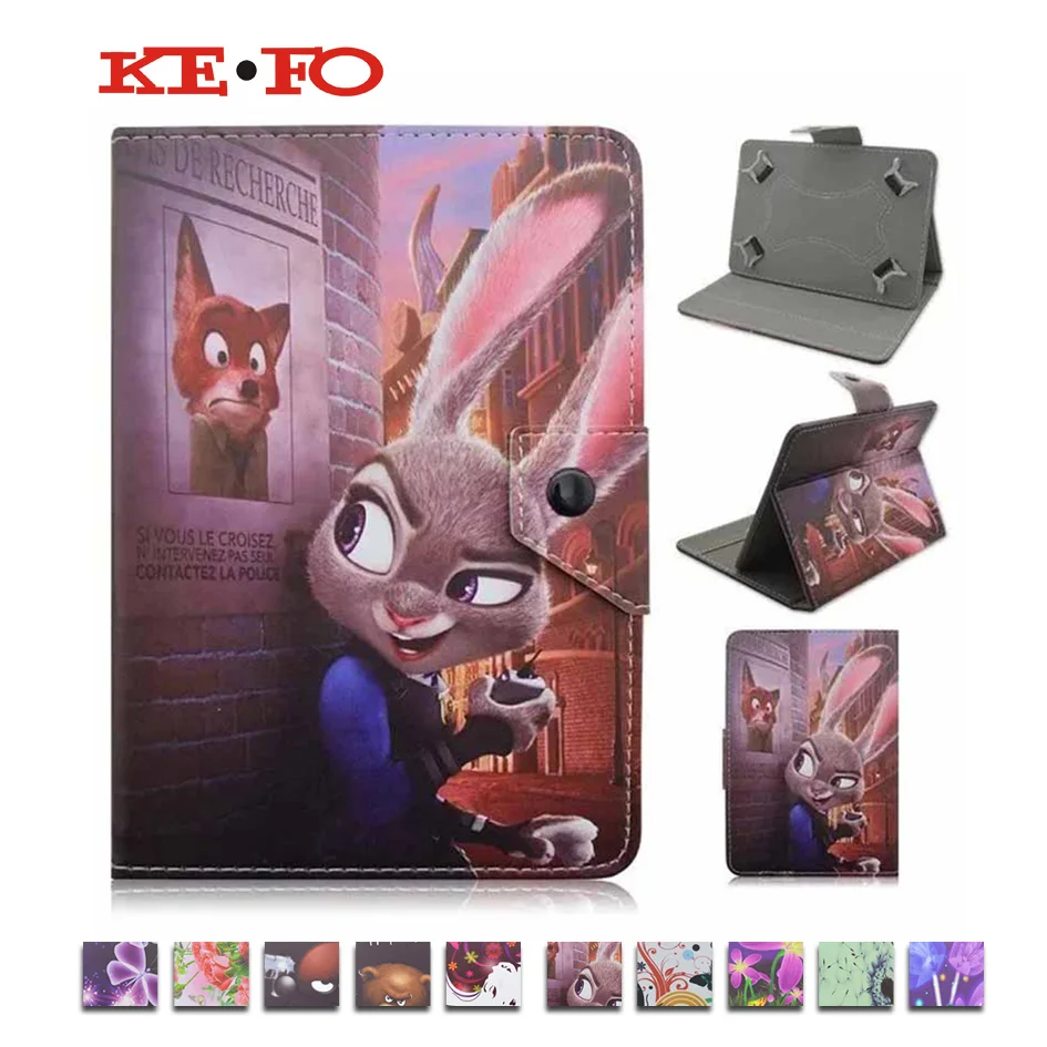 

7" Universal Tablet Case For teXet TM-7866 3G Cute Girls Printed Cover Bag For Lenovo Tab3 7 LTE Cover w/Screen Protector