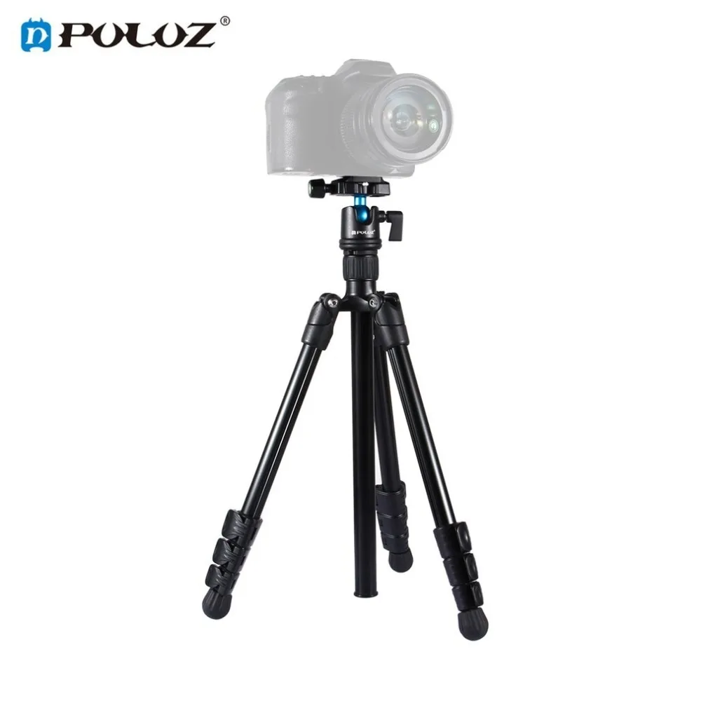

PULUZ Folding Tripod Mini Metal Tripod Mount with 360 Degree Ball Head for DSLR Digital Camera Adjustable Legs 4-Section