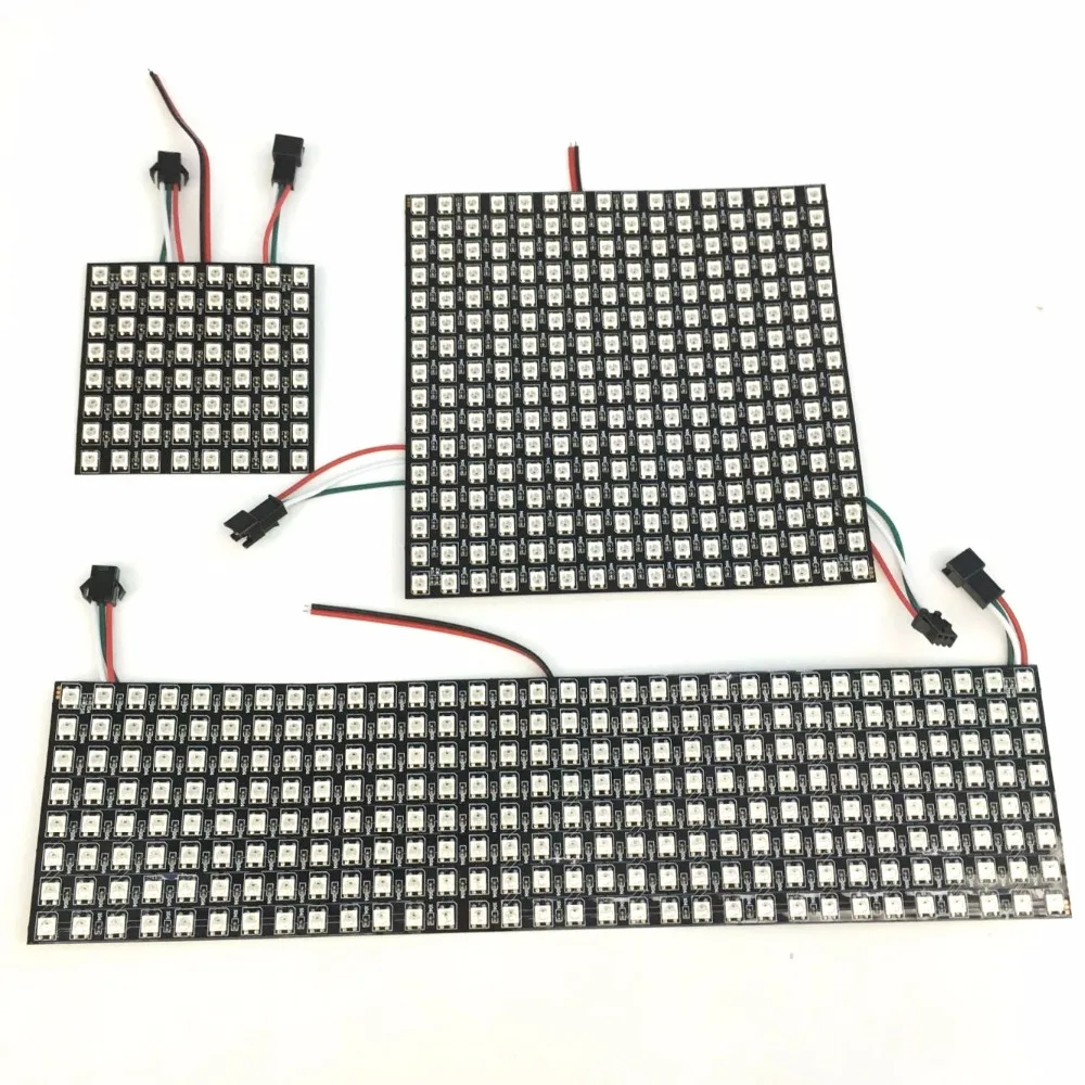 

WS2812B Digital Flexible LED Panel 8*8 16*16 8*32 Pixel 64 pixels 256 Pixels Individually Addressable Full Dream Color DC5V