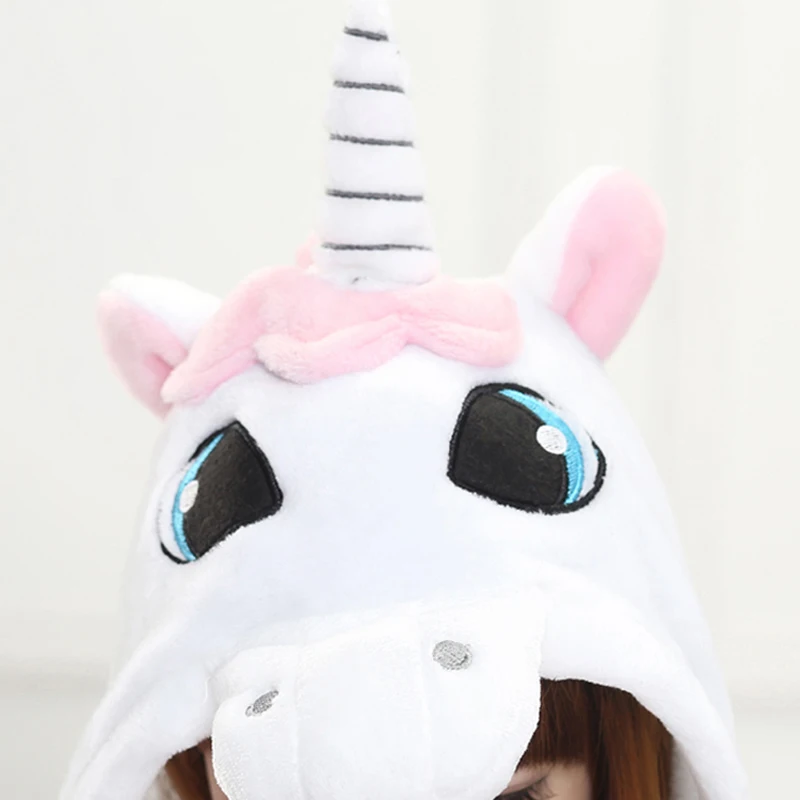 Kigurumi Onesie Adult Women Animal Blue Unicorn Cosplay Costume Kid Soft Nightgown Jumpsuit For Girl Disguise Onepiece Pyjama