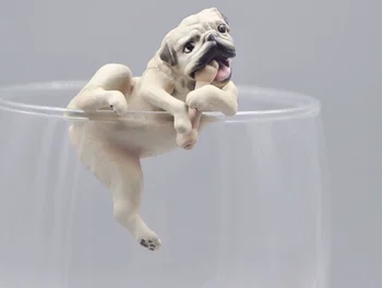 

3.5cm Lovely Naughty Pug Dog Action Figures Dolls Toys Models Decoration Toys Model Toys for Boys