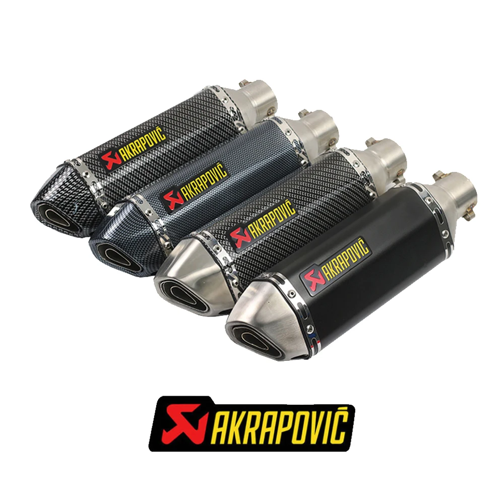 

akrapovic motorcycle exhaust with db killer muffler for nmax yamaha drag star 400 yamaha xvs 1100 z800 benelli tnt 300 &H077