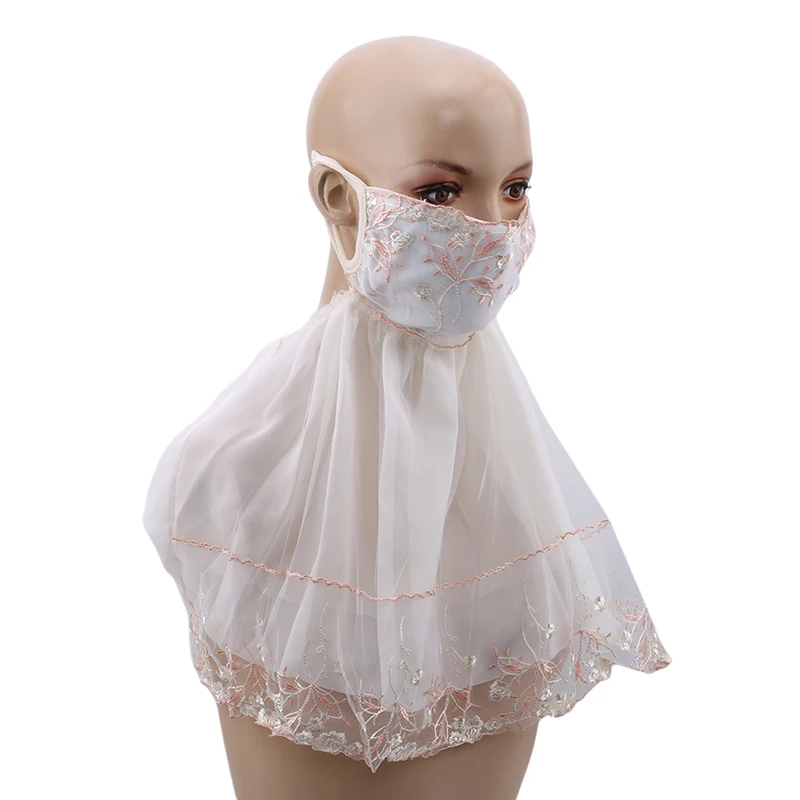 1 предмет Новая мода дамы кружева лоскутное пыле ветрозащитные маски Лето Kawaii длинные маска от солнца