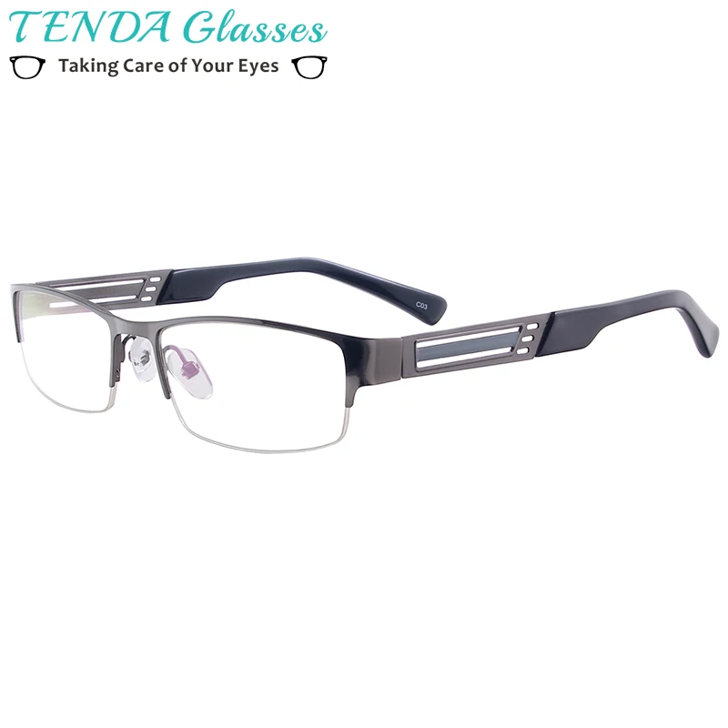 

Free shipping designer eyeglasses men half rim optical frame clear lens cheap eyeglasses