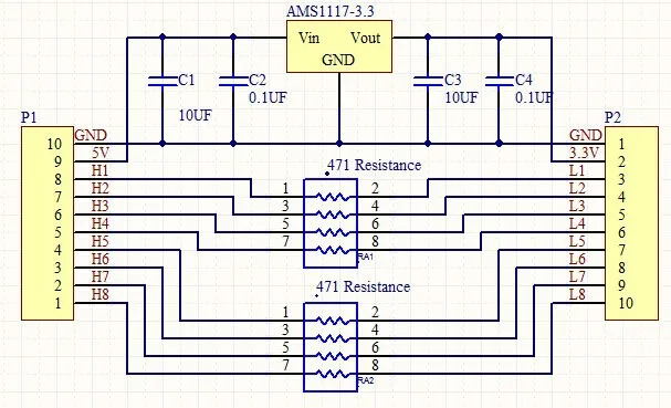 TB361* 24 24x AMS117-3.3V постоянного тока 4,5-7 в 5 В до 3,3 В понижающий модуль LDO и IIC igc UART логический преобразователь уровня для NRF24L01 SI4432