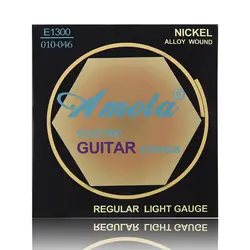 Струны для электрогитары Amola 010 Regular Light Gauge из никелевого сплава 010-046 Струны для электрогитары E1300