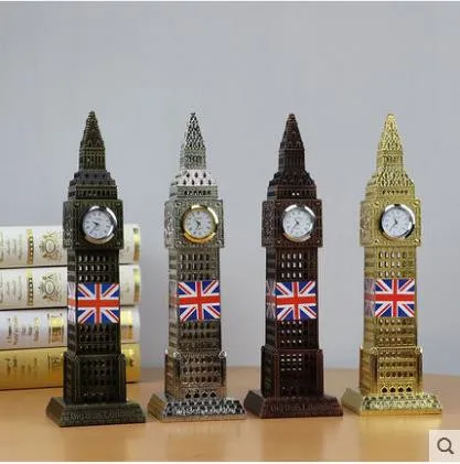 Handmade 24cm Big Ben Clock Tower Statue Souvenir Gift for Home Table Decor 
