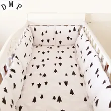 Промо-акция! 6 шт. детская кровать с мультяшным рисунком вокруг детского постельного белья Кол-во изделий Распаковка и стирка(бамперы+ простыня+ наволочка