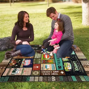 

3D Printed Blanket This Is How We Roll Camping Blanket Quilt Outdoor Down Camping Blanket For Traveling Picnics Beach Trips