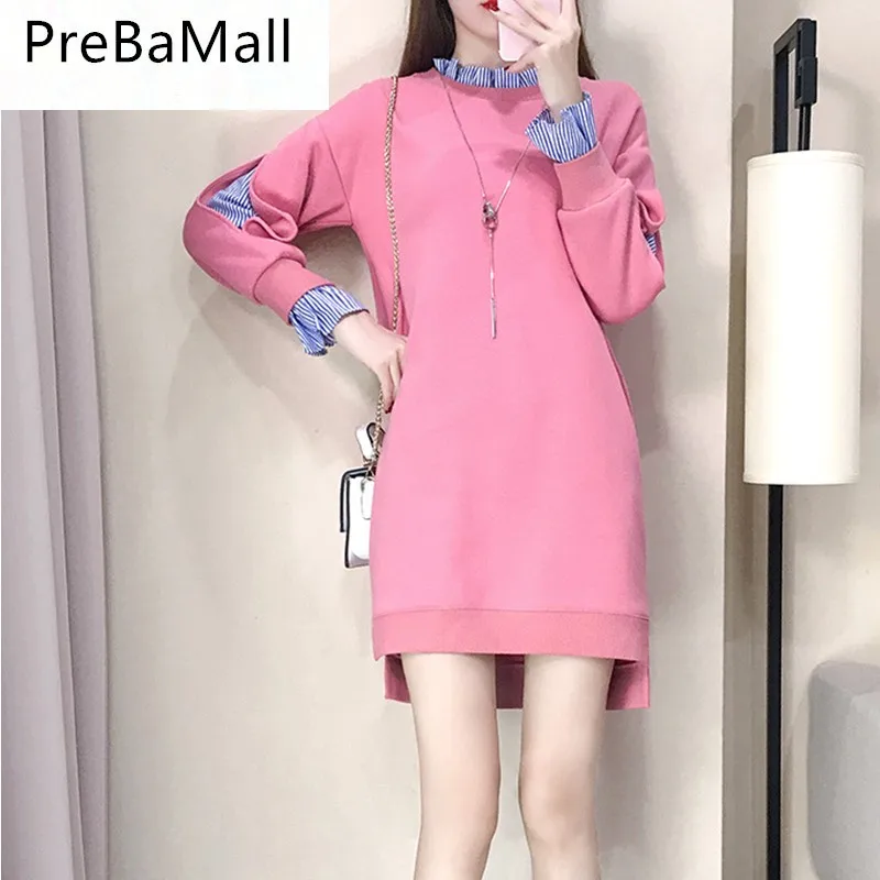 

Plus Size Maternity Clothes Pregnancy Long Sleeves Tee Hoodies Fashion Tops Patchwork T-shirt for Pregnant Women B0063