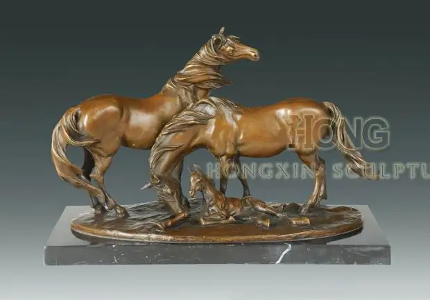 Медная лошадь медные украшения (досуг коллекции животных домашнего интерьера Ma AL-245) Hongxin скульптура
