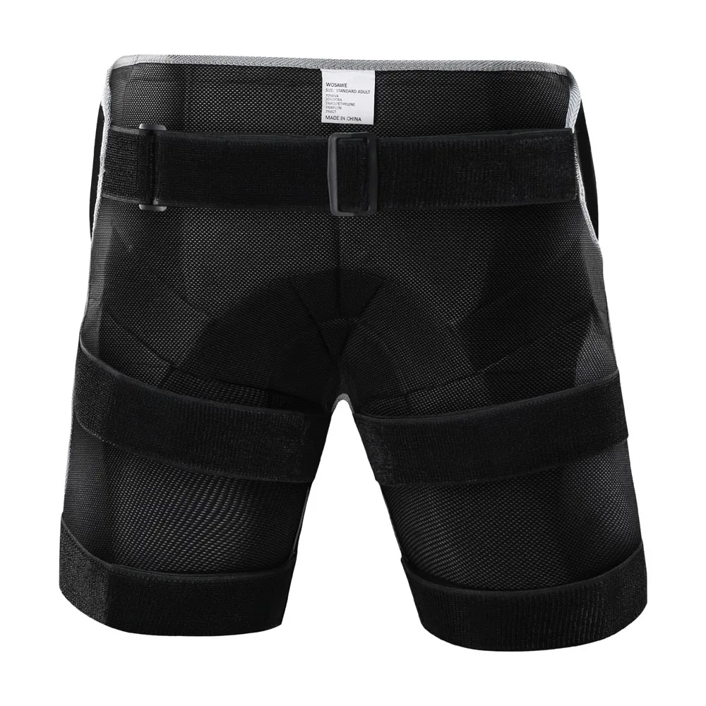 WOSAWE 3D Protection Hip Butt EVA Padded Short Pants Protective Gear Guard Impact Pad for Ski Skate Snowboard Roller Ice Skating Hockey Soccer Women Men Youth Adjustable Padded Shorts Hip Protector
