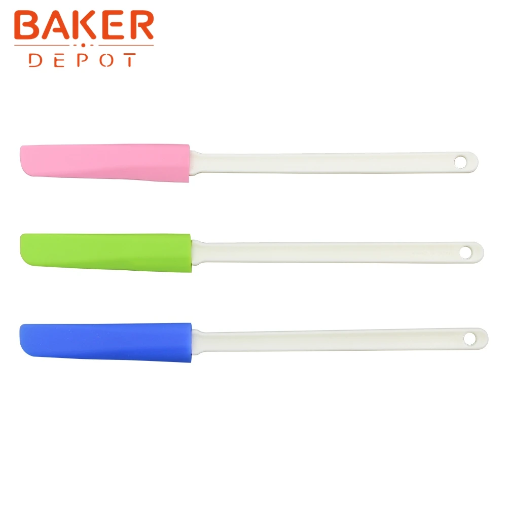  BAKER DEPOT silicone cake scraper pastry spatula long shank shovel cake chocolate cream scraper oil