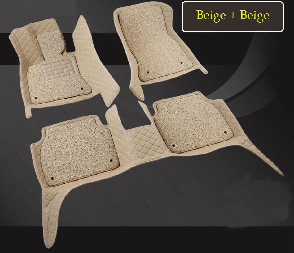 

Auto Floor Mats For Hyundai Elantra 2016.2017.2018 Foot Carpets Step Mat High Quality New Embroidery Leather Wire coil 2 Layer