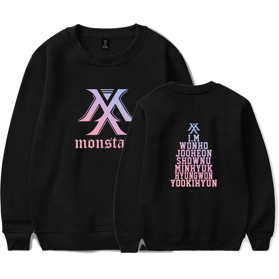 MONSTA X корейские женские толстовки в стиле K POP хип хоп без капюшона для пар