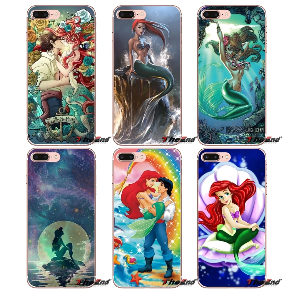 Для Samsung Galaxy S2 S3 S4 S5 MINI S6 S7 edge S8 S9 Plus Note 2 3 4 5 8 Coque Fundas Ariel Tattoo The Little Mermaid мягкий чехол |