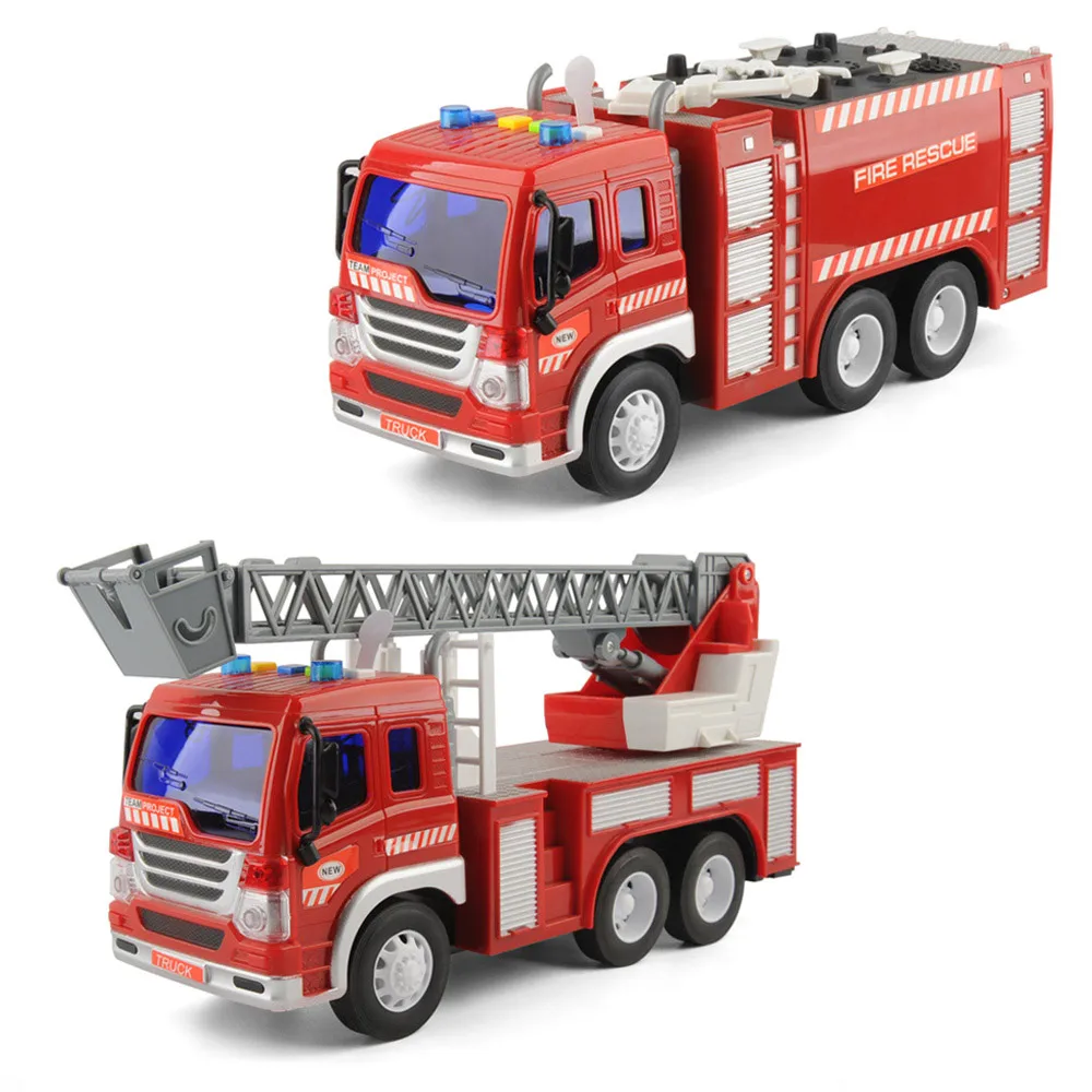GimoVine, 2 шт., литерные инерционные игрушки для пожарной машины, 1/16 масштаб, инженерные машины, боевые машины, дорожные инструменты, Oyuncak, подарок для детей - Цвет: 2pcs