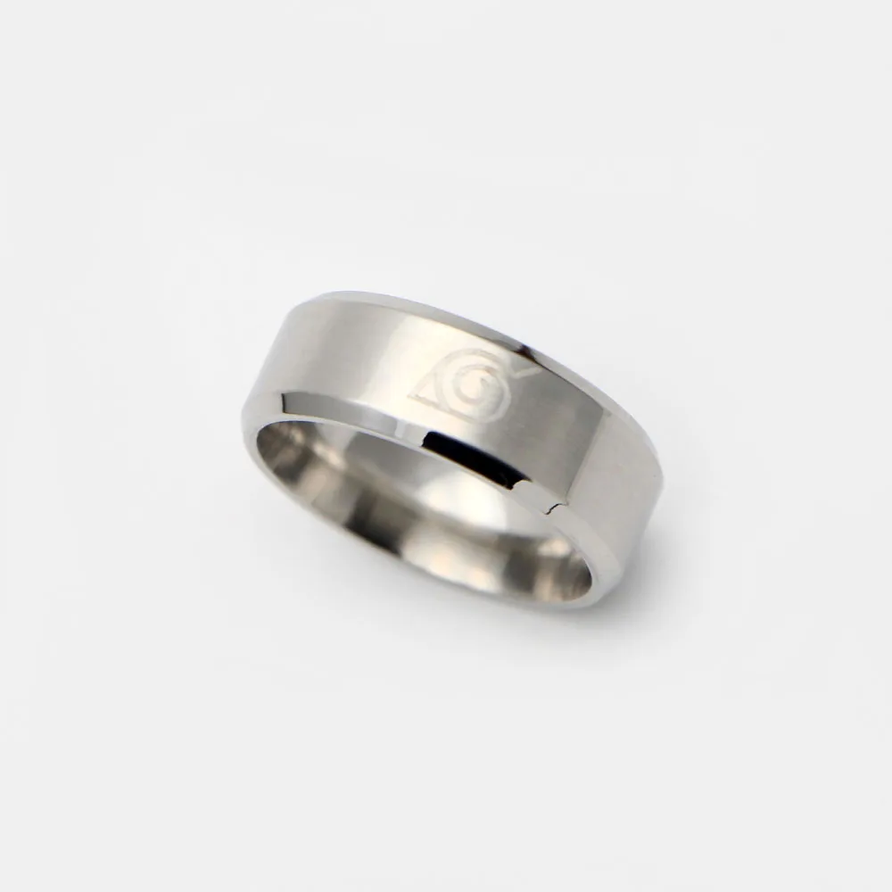 Мужское кольцо из нержавеющей стали с логотипом Наруто 8 мм|ring ring|rings for womenring |