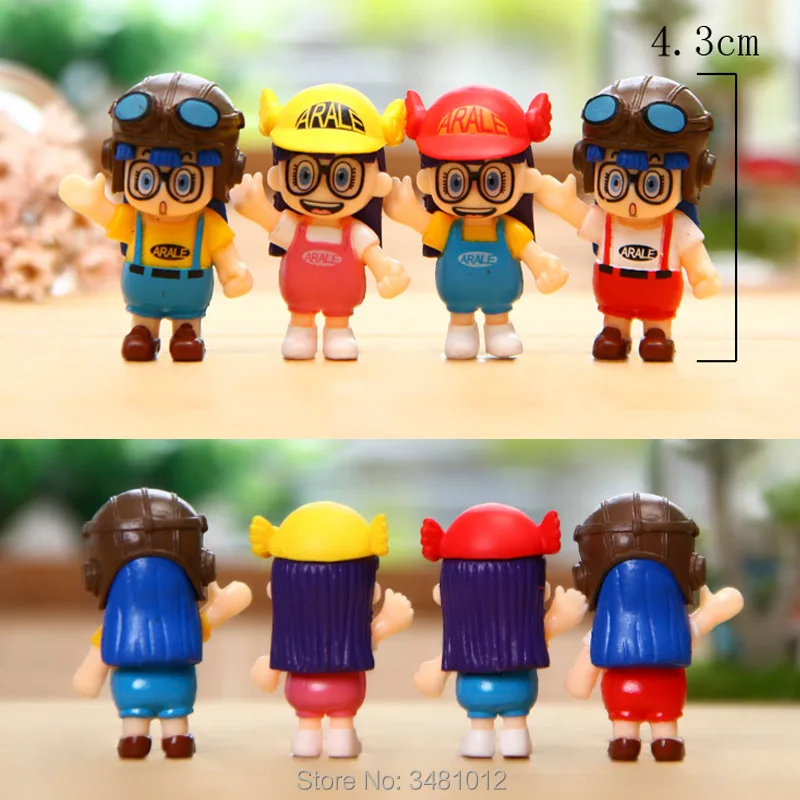 Миниатюрные фигурки из ПВХ Arale японская мультяшная модель Мини куклы Dr slump аниме