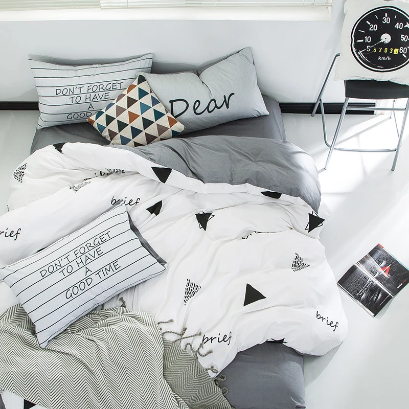 

Bedding Home Textile Duvet Cover Set Simple Cotton Suit 3/4pcs Bed Linings Duvet Cover Set Sheet Pillowcases Cover Suit 4 Size