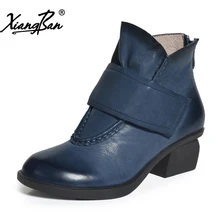 Xiangban font b women b font ankle boots personlity casual round toe ladies short boots spring