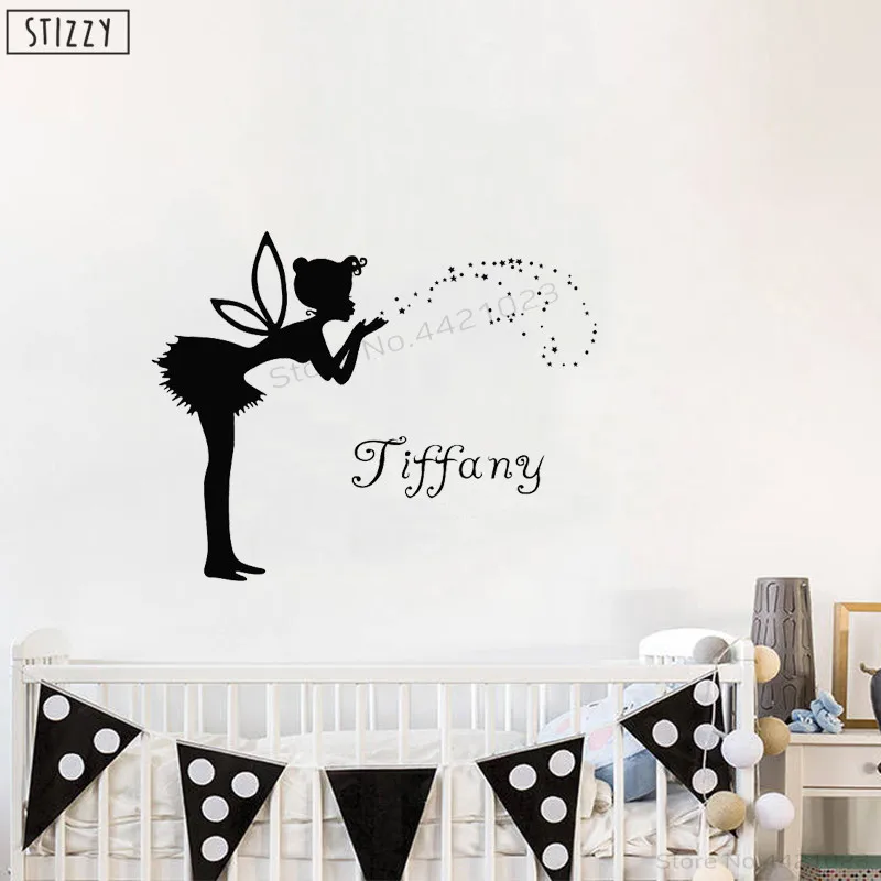 Настенная Наклейка stizzy Fairy для девочек с названием Angel Stars креативная детская