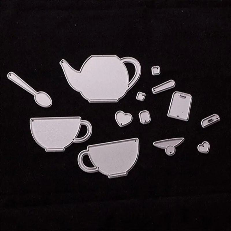 13PCS Metal cutting mold 3D teapot cut die knife cutter album card punch stencils Scrapbook household items | Дом и сад