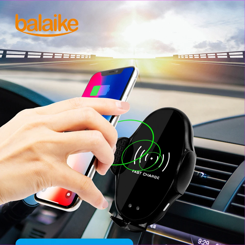 

Intelligent Infrared Sensor 10W QI Wireless Charger Car Mount Charging Phone Holder Charger N10 N11 for Huawei Samsung iPhone