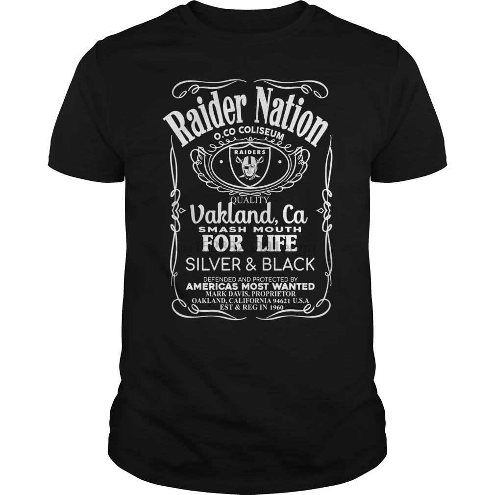 

Men Short sleeve tshirt Raider nation label cool Women t-shirt