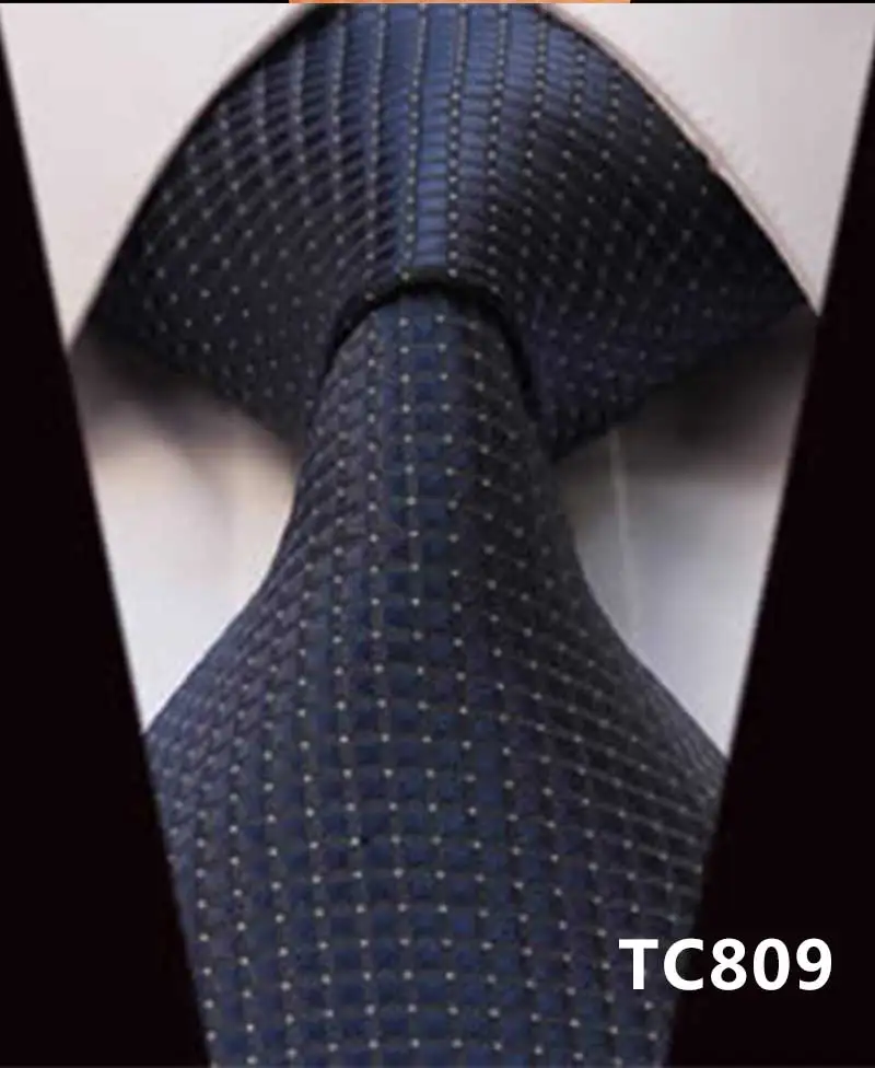 Тканый мужской галстук, Карманный платок# TC8 HISDERN Check, вечерние, свадебные, 3,4 дюймов, шелковый галстук, платок - Цвет: TC809