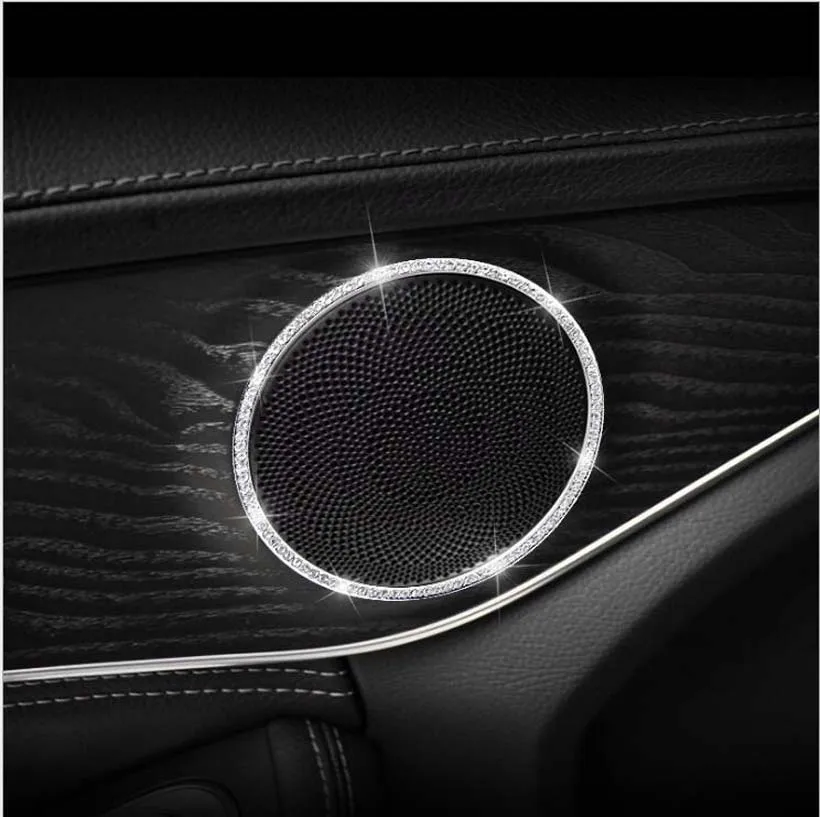 

4pcs/set Zin Alloy Door Speaker Trim for Mercedes Benz GLC C Class W205 C200 C220 2016 2017 2018 Accessories
