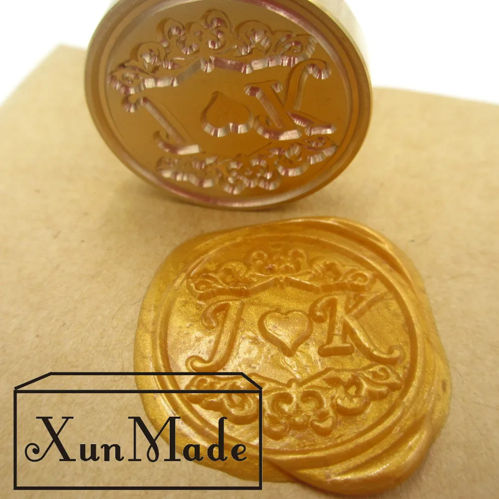 A) double letter design wedding stationary wedding Invitation Retro antique sealing wax stamp