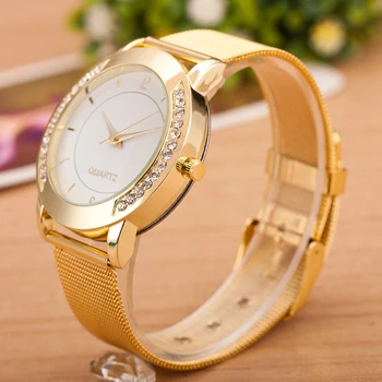 

Relogio Feminino Top Brand Women Watch Fashion Stainless Steel Analog Quartz Wrist Watch Lady Luxury Mesh Band Bracelet Watch
