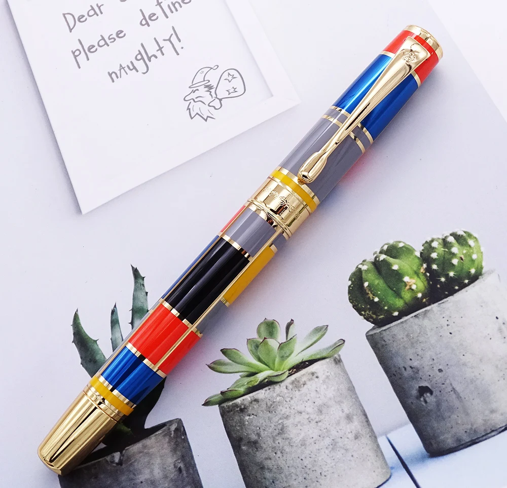 Шариковая ручка Hero 767 с золотой отделкой, модная цветная чернильная ручка с гладкой заправкой, отлично подходит для подарка выпускникам бизнес-офиса