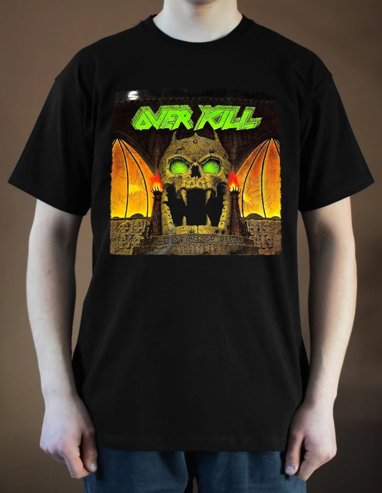 Футболка OVERKILL The Years of Decay (черная) Летняя мужская модная футболка удобная