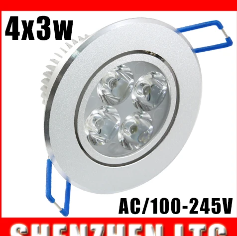12W 4x3W Dimmable Ceiling Light Epistar LED ceiling lamp Recessed Spotlight 110V/220V for home illumination Lemonbest | Лампы и