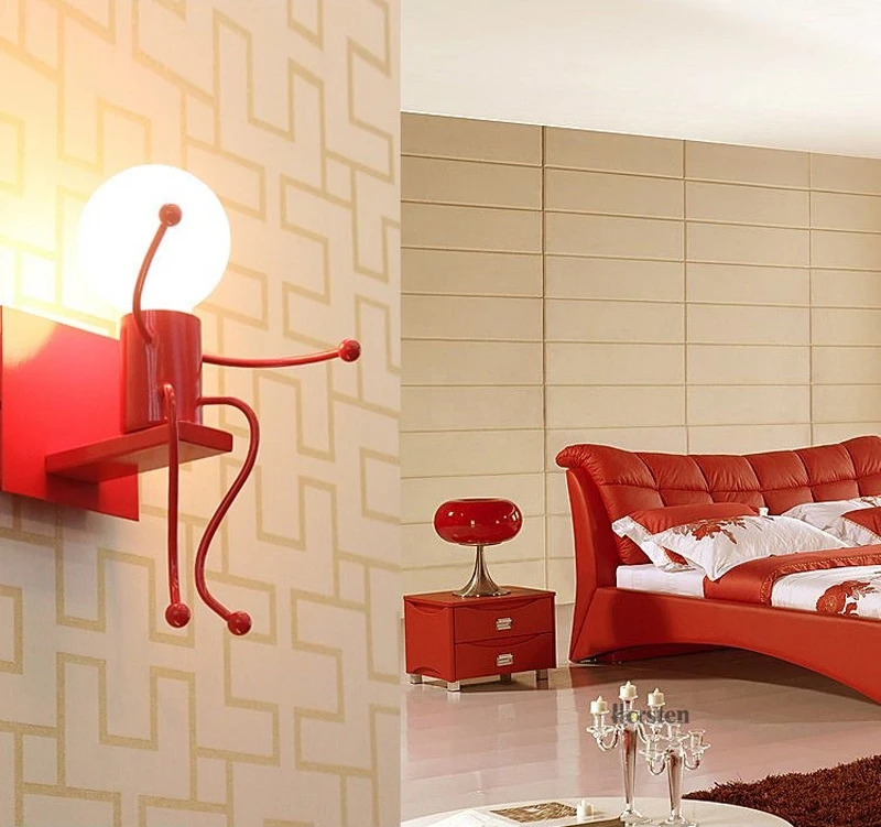Creative Modern Interior Iron LED Wall Lamps Children Room Wall Sconces Bedroom Bedside Wall Light For Baby Kids Room Luminaire (7)
