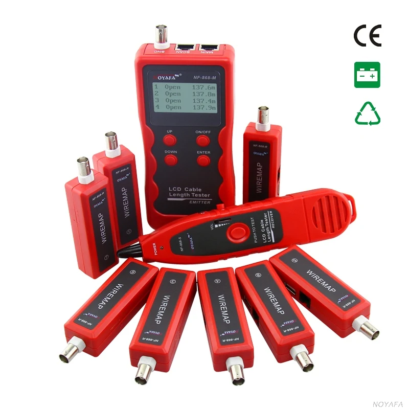 NOYAFA NF 868W английская версия тестер локальной сети кабеля Lan UTP для RJ45 RJ11 BNC USB трекер