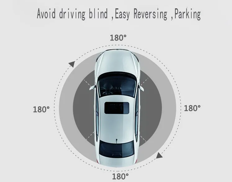 Car surround view camera system 360 degree Bird eye device Panoramic 4 way DVR-5