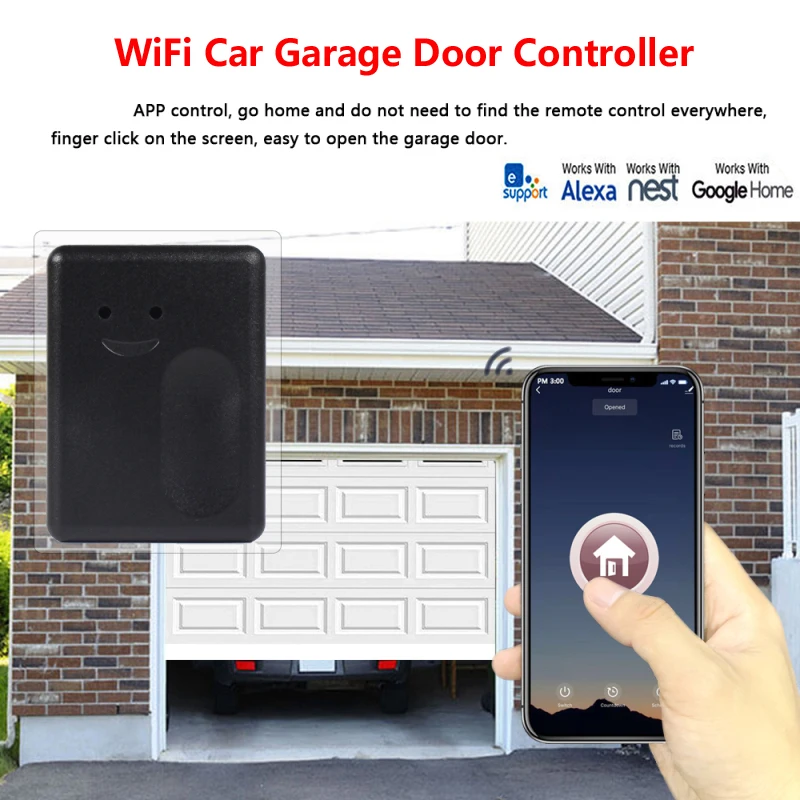 WiFi Car Garage Door Controller smart Switch Timer/Voice/APP Ewelink ...