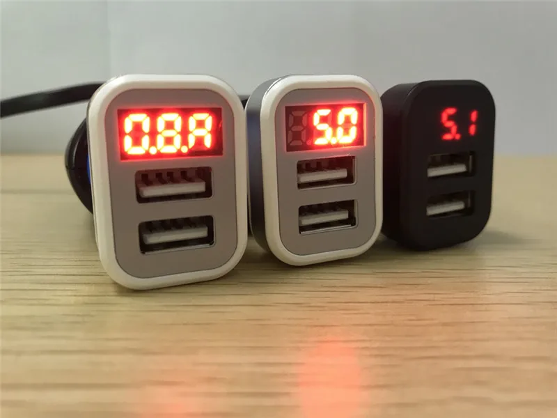 Dual USB Port LED Display Cigarette lighter Car Charger (10)