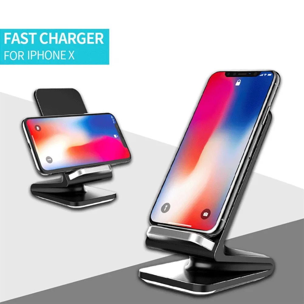 QI Беспроводное быстрое зарядное устройство для iPhone 8/8 Plus/X Samsung Glaxy Google Nexus Nokia
