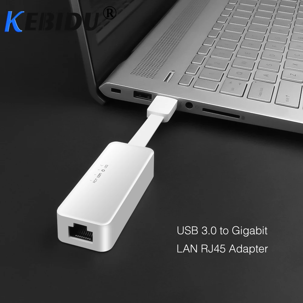 

Kebidu USB Adapter 2.0/3.0 100/1000Mbps Gigabit RJ45 Lan USB Network Converter for Computer Laptop Notebook Mi Box