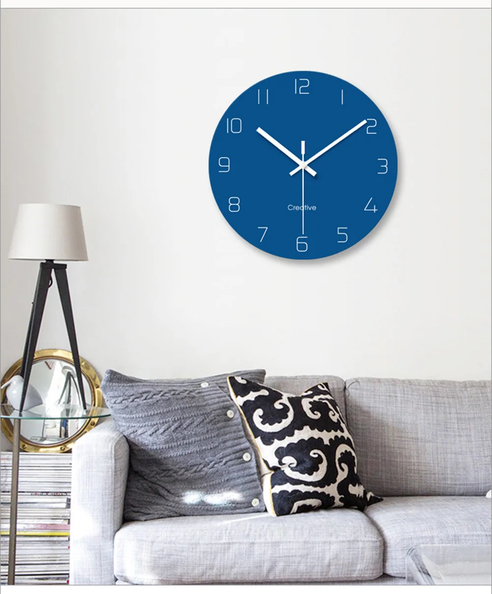 Reloj de pared de 12 pulgadas nórdico hogar silencioso sala de estar dormitorio minimalista moderno decorativo Reloj de pared de cuarzo relojes redondos Reloj de pared de 12 pulgadas nórdico hogar silencioso sala de estar dormitorio minimalista moderno decorativo Reloj de pared de cuarzo relojes redondos
