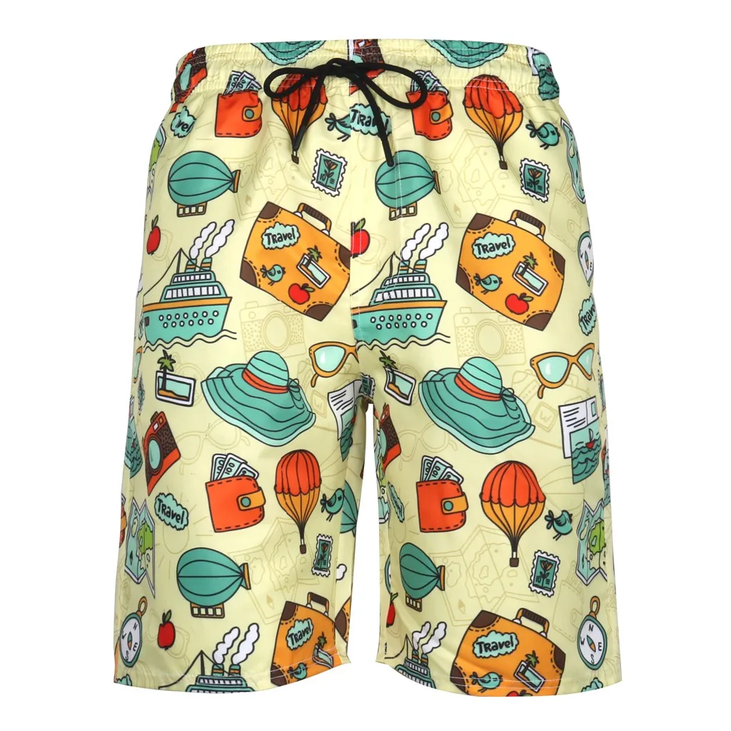 

Cartoon patterns large size inner print waists swimwear men Swimsuit Swimming Trunks Men Swimwear Shorts bathing suit