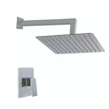 

High Quality Bathroom 8" Ultra Thin SUS304 Shower Head & 16" Shower Arm Faucet Valve Set Ceiling Rain Shower Nozzles The Filter