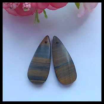 

Natural Tiger's Eye Woman fashion Earring Beads,Semiprecious stone jewelry Earring,28x11x4mm,4.2g