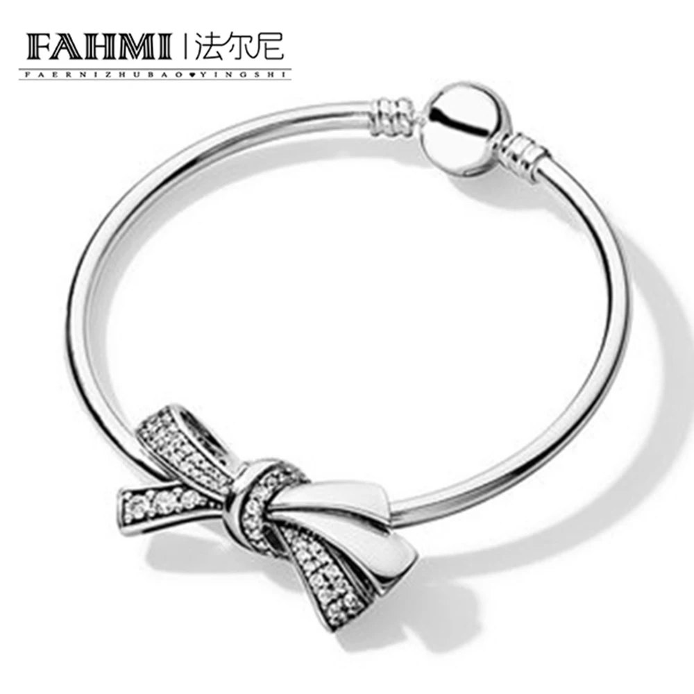 

FAHMI 100% 925 Sterling Silver 1:1 Brand New Authentic Temperament Butterfly Charm Beaded Bracelet Set